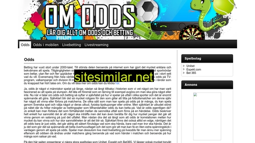 omodds.se alternative sites