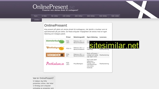 onlinepresent.se alternative sites