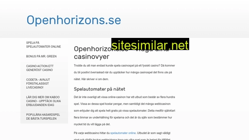 openhorizons.se alternative sites