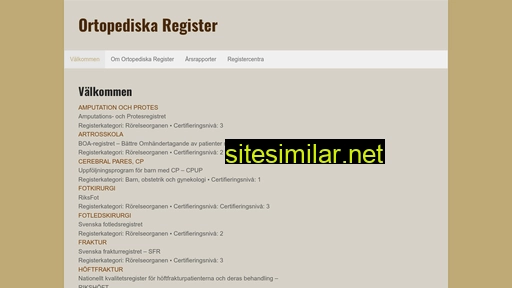 ortopediregister.se alternative sites