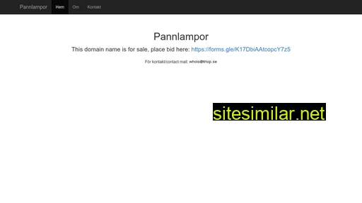 pannlampor.se alternative sites