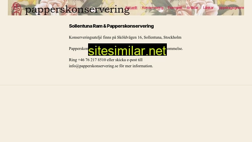papperskonservering.se alternative sites