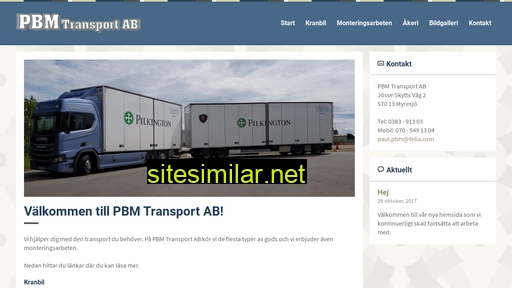 pbmtransport.se alternative sites