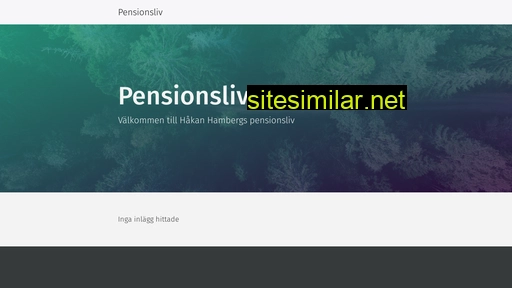 pensionsliv.se alternative sites