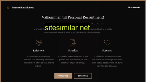 personalrecruitment.se alternative sites