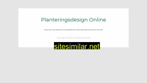 planteringsdesignonline.se alternative sites