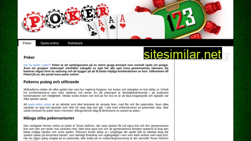 poker123.se alternative sites