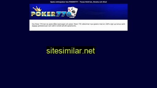 Poker777 similar sites