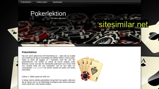 Pokerlektion similar sites