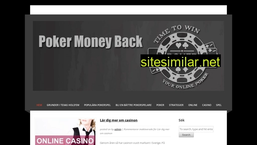 pokermoneyback.se alternative sites