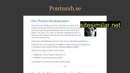 pontusab.se alternative sites