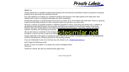 Private-labels similar sites
