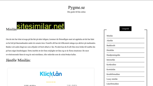 pygme.se alternative sites
