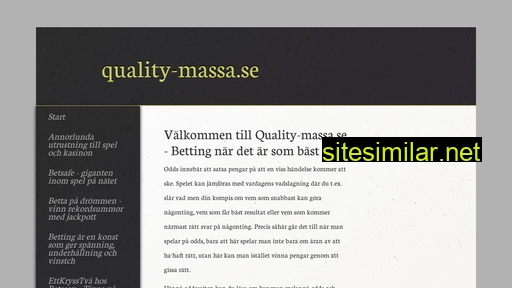 quality-massa.se alternative sites
