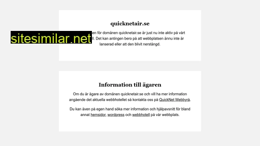 quicknetair.se alternative sites