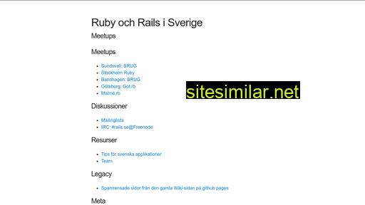 rails.se alternative sites