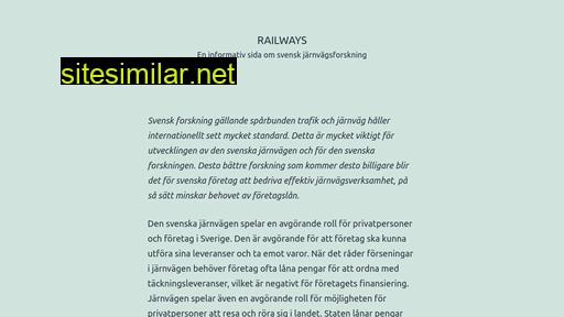 railways.se alternative sites