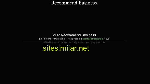 recommendbusiness.se alternative sites