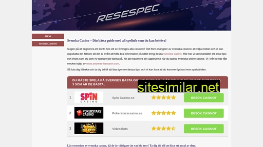 resespec.se alternative sites
