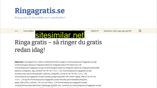 ringagratis.se alternative sites