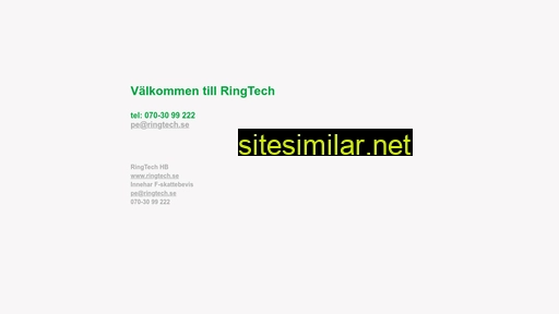 ringtech.se alternative sites