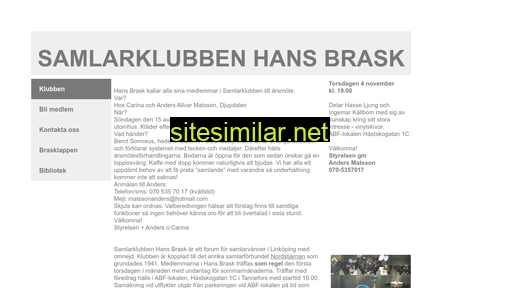 samlarklubbenhansbrask.se alternative sites