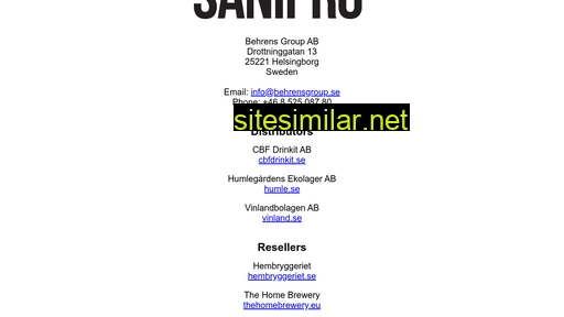 sanipro.se alternative sites