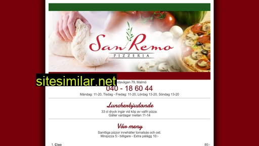 Sanremopizzeria similar sites