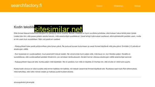 searchfactory.se alternative sites