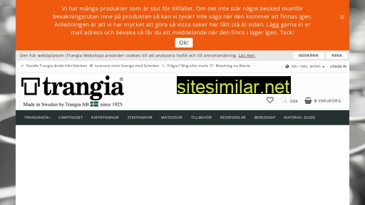 shop.trangia.se alternative sites