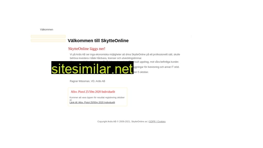 skytteonline.se alternative sites