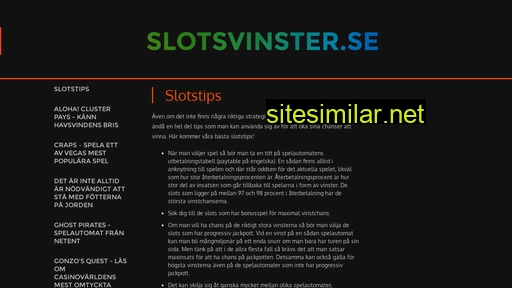 slotsvinster.se alternative sites