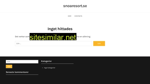 snoaresort.se alternative sites