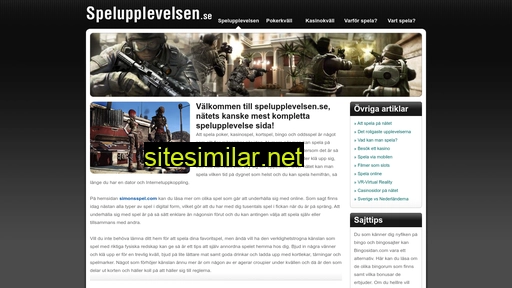 spelupplevelsen.se alternative sites