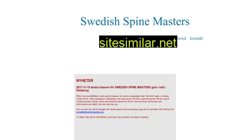 spinemasters.se alternative sites