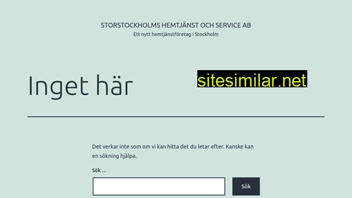 storstockholmshemtjanst.se alternative sites