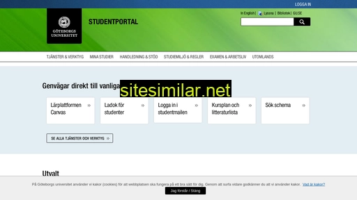 studentportal.gu.se alternative sites