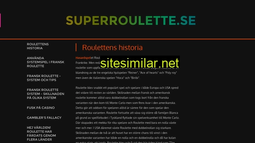 superroulette.se alternative sites