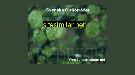 svenskaordforradet.se alternative sites