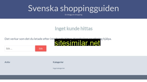 Svenskashoppingguiden similar sites