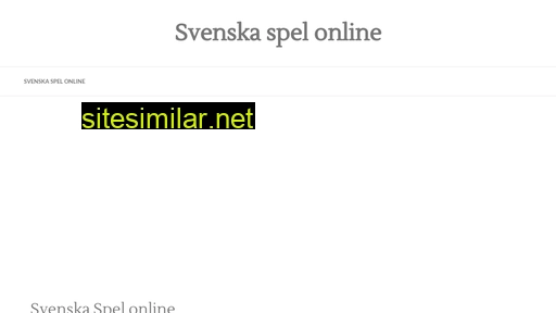 Svenskaspelonline similar sites