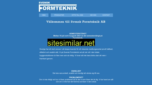 Svenskformteknik similar sites
