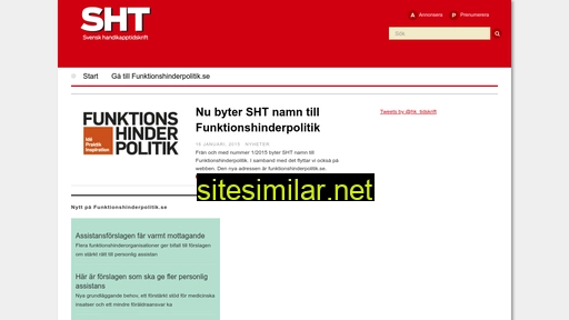Svenskhandikapptidskrift similar sites