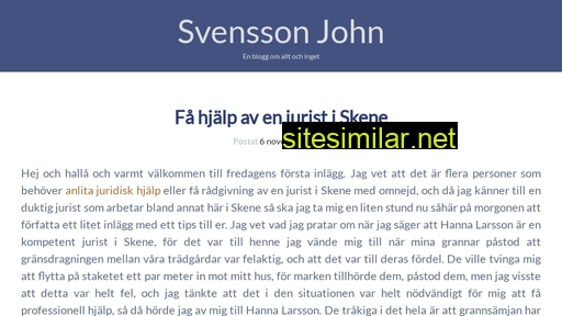 Svenssonjohn similar sites