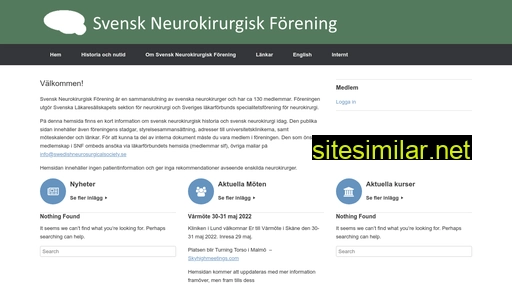 Swedishneurosurgicalsociety similar sites