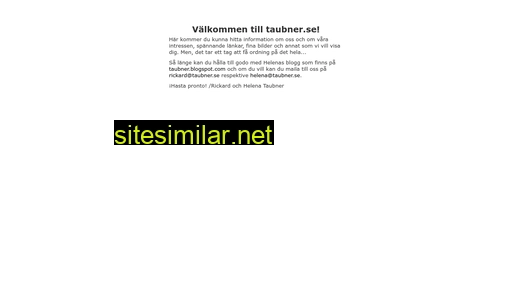 taubner.se alternative sites
