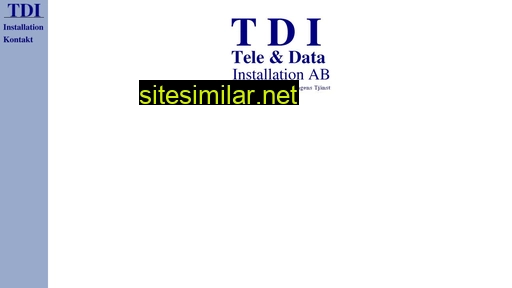 tdi-tele-data.se alternative sites