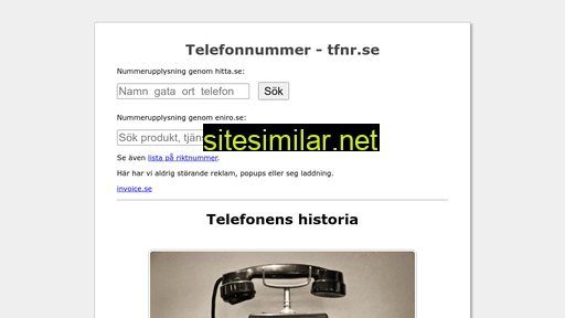 tfnr.se alternative sites
