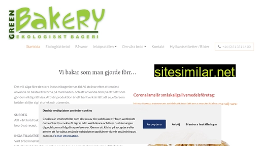 thegreenbakery.se alternative sites