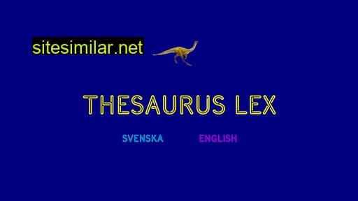 Thesauruslex similar sites